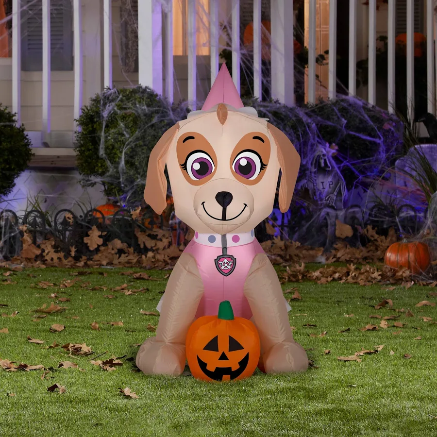 Paw Patrol Skye with Pumpkin Inflatable Yard 3' Foot Decoration Party Prop Sign Halloween