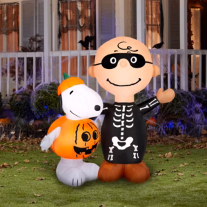 The Peanuts Snoopy and Charlie Brown Halloween Costumes Inflatable Yard 4' Foot Decoration Party Prop Sign Halloween