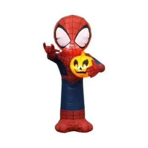Spiderman with Pumpkin Inflatable Yard 3.5' Foot Decoration Party Prop Sign Halloween