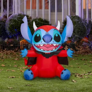 Stitch Devil Costume Inflatable Yard 3' Foot Decoration Party Prop Sign Halloween