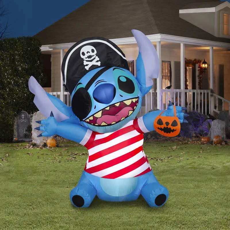 Stitch Alien Pirate Costume Inflatable Yard 4.5' Foot Decoration Party Prop Sign Halloween