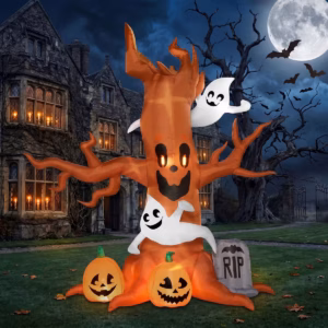 Scary Tree with Ghosts Jack o Lantern Inflatable Yard 8' Foot Decoration Party Prop Sign Halloween