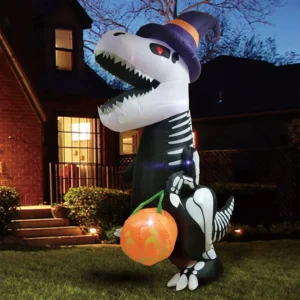 Dinosaur Skeleton T Rex Inflatable Yard 8' Foot Decoration Party Prop Sign Halloween