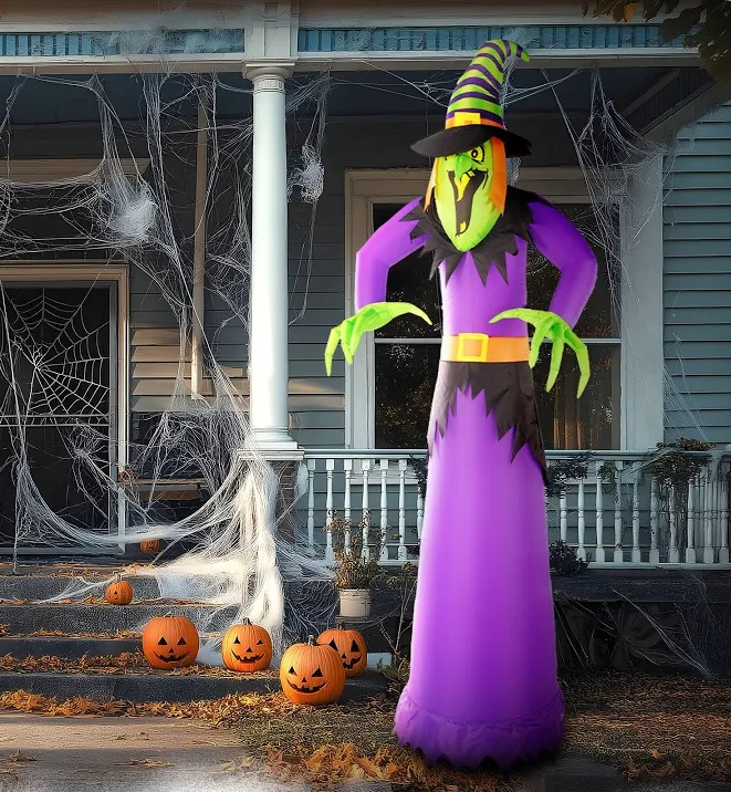 Towering Witch Inflatable Yard 10' Foot Decoration Party Prop Sign Halloween