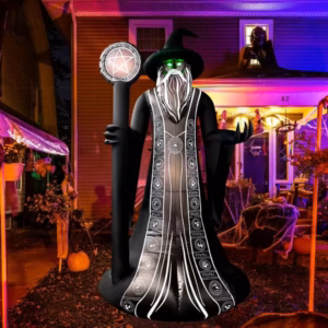 Wizard with Staff Inflatable Yard 8.5' Foot Decoration Party Prop Sign Halloween