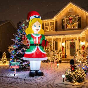 Alice in Wonderland Alice 10' Foot Tall Massive Caracter Inflatable LED Blow Up Decoration Party Prop Christmas