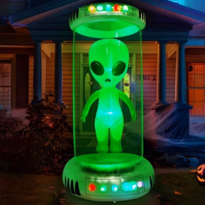 Green Alien Test Tube Inflatable Yard 7' Foot Decoration Party Prop Sign Halloween