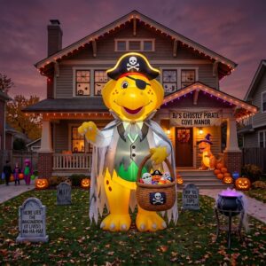 Barney BJ Ghost Pirate Costume 10' Foot Tall Massive Caracter Inflatable LED Blow Up Decoration Party Prop Halloween