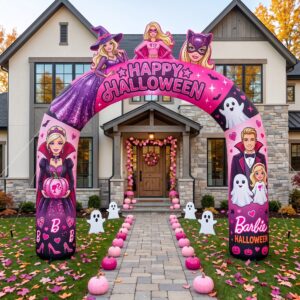 Blonde Barbie Dolls Theme Inflatable Arch Yard 9'x8' Foot Decoration Party Prop Sign Halloween