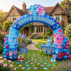 Blue's Clues Theme Inflatable Arch Yard 9'x8' Foot Decoration Party Prop Sign Birthday