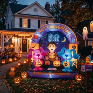 Blue's Clues Characters Giant Yard Inflatable Scene 8' Foot Tall by 10' Foot Wide Decoration Party Prop Sign Halloween