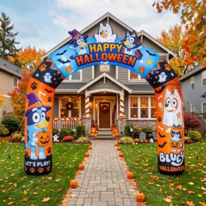 Bluey Theme Inflatable Arch Yard 9'x8' Foot Decoration Party Prop Sign Halloween