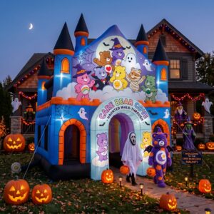 Care Bears Theme Giant Yard Inflatable Walk-Through Haunted House Castle 10' Foot Tall Decoration Party Prop Halloween