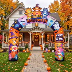 Care Bears Theme Inflatable Arch Yard 9'x8' Foot Decoration Party Prop Sign Halloween