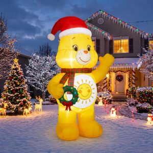 Care Bears Funshine Bear 10' Foot Tall Massive Caracter Inflatable LED Blow Up Decoration Party Prop Christmas