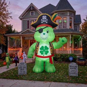 Care Bears Good Luck Pirate Costume 10' Foot Tall Massive Caracter Inflatable LED Blow Up Decoration Party Prop Halloween