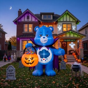Care Bears Grumpy Vampire Costume 10' Foot Tall Massive Caracter Inflatable LED Blow Up Decoration Party Prop Halloween