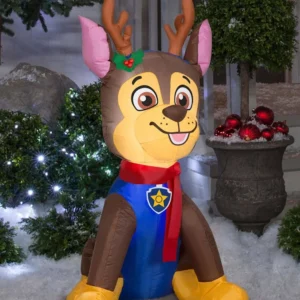 Paw Patrol Chase with Antlers Inflatable Yard 3.5' Foot Decoration Party Prop Sign Christmas