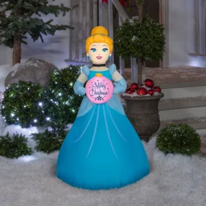 Princess Cinderella with Ornament Inflatable Yard 3.5' Foot Decoration Party Prop Sign Christmas