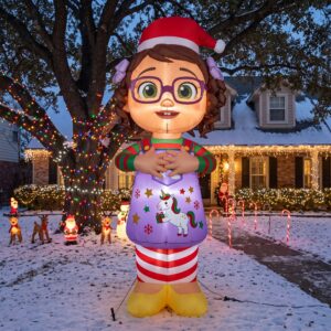 Cocomelon Bella 10' Foot Tall Massive Caracter Inflatable LED Blow Up Decoration Party Prop Christmas