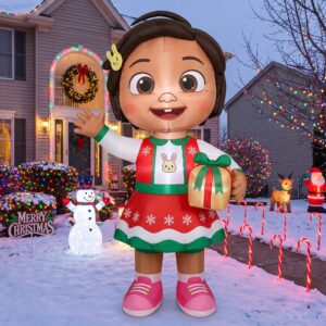 Cocomelon Nina 10' Foot Tall Massive Caracter Inflatable LED Blow Up Decoration Party Prop Christmas