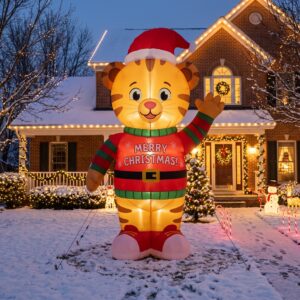 Daniel Tiger's Neighborhood Daniel 10' Foot Tall Massive Caracter Inflatable LED Blow Up Decoration Party Prop Christmas