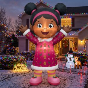 Daniel Tiger's Neighborhood Miss Elaina 10' Foot Tall Massive Caracter Inflatable LED Blow Up Decoration Party Prop Christmas