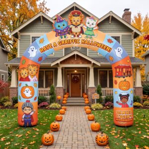Daniel Tiger Theme Inflatable Arch Yard 9'x8' Foot Decoration Party Prop Sign Halloween