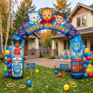 Daniel Tiger Theme Inflatable Arch Yard 9'x8' Foot Decoration Party Prop Sign Birthday