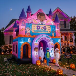 Doc McStuffins Theme Giant Yard Inflatable Walk-Through Haunted House Castle 10' Foot Tall Decoration Party Prop Halloween