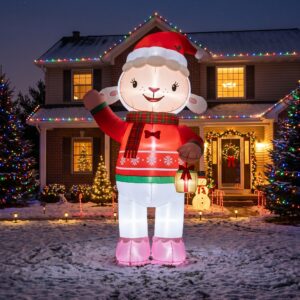 Doc McStuffins Lambie 10' Foot Tall Massive Caracter Inflatable LED Blow Up Decoration Party Prop Christmas