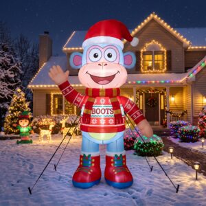 Dora the Explorer Boots 10' Foot Tall Massive Caracter Inflatable LED Blow Up Decoration Party Prop Christmas