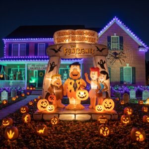 Flintstones Characters Giant Yard Inflatable Scene 8' Foot Tall by 10' Foot Wide Decoration Party Prop Sign Halloween