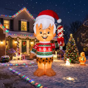 The Flintstones BamBam 10' Foot Tall Massive Caracter Inflatable LED Blow Up Decoration Party Prop Christmas