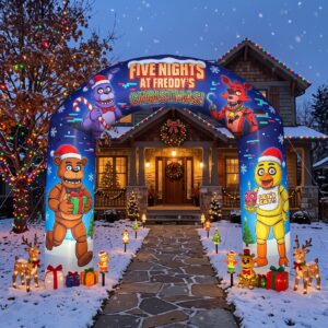 FNAF Five Nights at Freddy's Theme Inflatable Arch Yard 9'x8' Foot Decoration Party Prop Sign Christmas