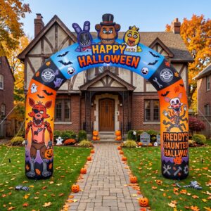 FNAF Five Nights at Freddy's Theme Inflatable Arch Yard 9'x8' Foot Decoration Party Prop Sign Halloween
