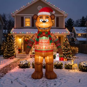 FNAF Five Nights at Freddy's Freddy 10' Foot Tall Massive Caracter Inflatable LED Blow Up Decoration Party Prop Christmas