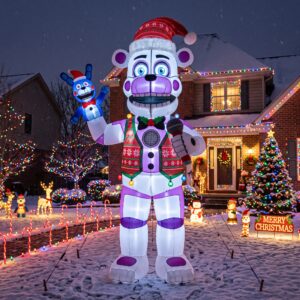 FNAF Five Nights at Freddy's Funtime Freddy 10' Foot Tall Massive Caracter Inflatable LED Blow Up Decoration Party Prop Christmas