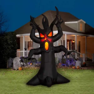 Scare Boo Black Halloween Tree Inflatable Yard 12' Foot Decoration Party Prop Sign Halloween