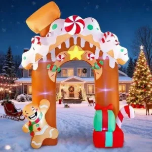 Gingerbread House Arch Way Inflatable Yard 10' Foot Decoration Party Prop Sign Christmas