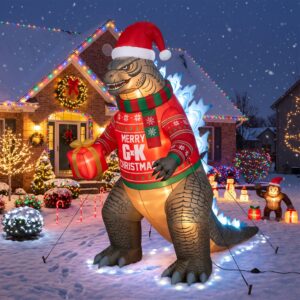 Godzilla x Kong Godzilla 10' Foot Tall Massive Caracter Inflatable LED Blow Up Decoration Party Prop Christmas