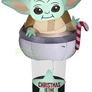 Star Wars Grogu with Floating Pod Inflatable Yard 6' Foot Decoration Party Prop Sign Christmas