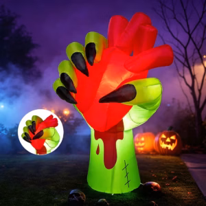 Zombie hand holding Heart Inflatable Yard 5' Foot Decoration Party Prop Sign Halloween