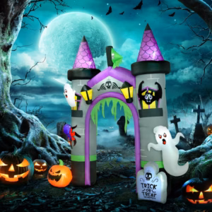 Haunted Castle Ghost Spider Pumpkin Inflatable Yard 12' Foot Decoration Party Prop Sign Halloween