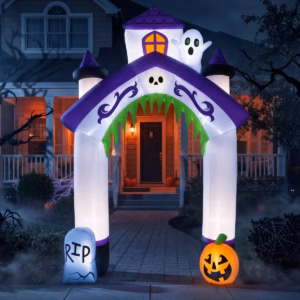 Haunted House Ghost Arch Entrance Inflatable Yard 10' Foot Decoration Party Prop Sign Halloween