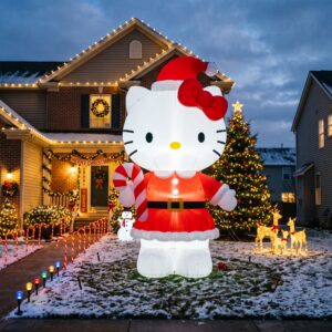 Hello Kitty 10' Foot Tall Massive Caracter Inflatable LED Blow Up Decoration Party Prop Christmas