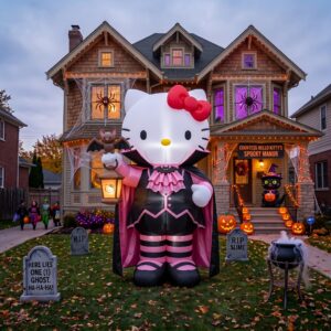 Hello Kitty Vampire Costume 10' Foot Tall Massive Caracter Inflatable LED Blow Up Decoration Party Prop Halloween