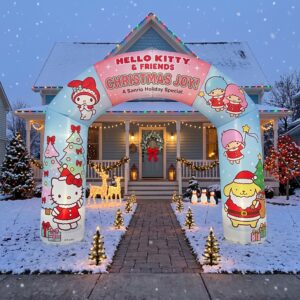 Hello Kitty & Friends Theme Inflatable Arch Yard 9'x8' Foot Decoration Party Prop Sign Christmas