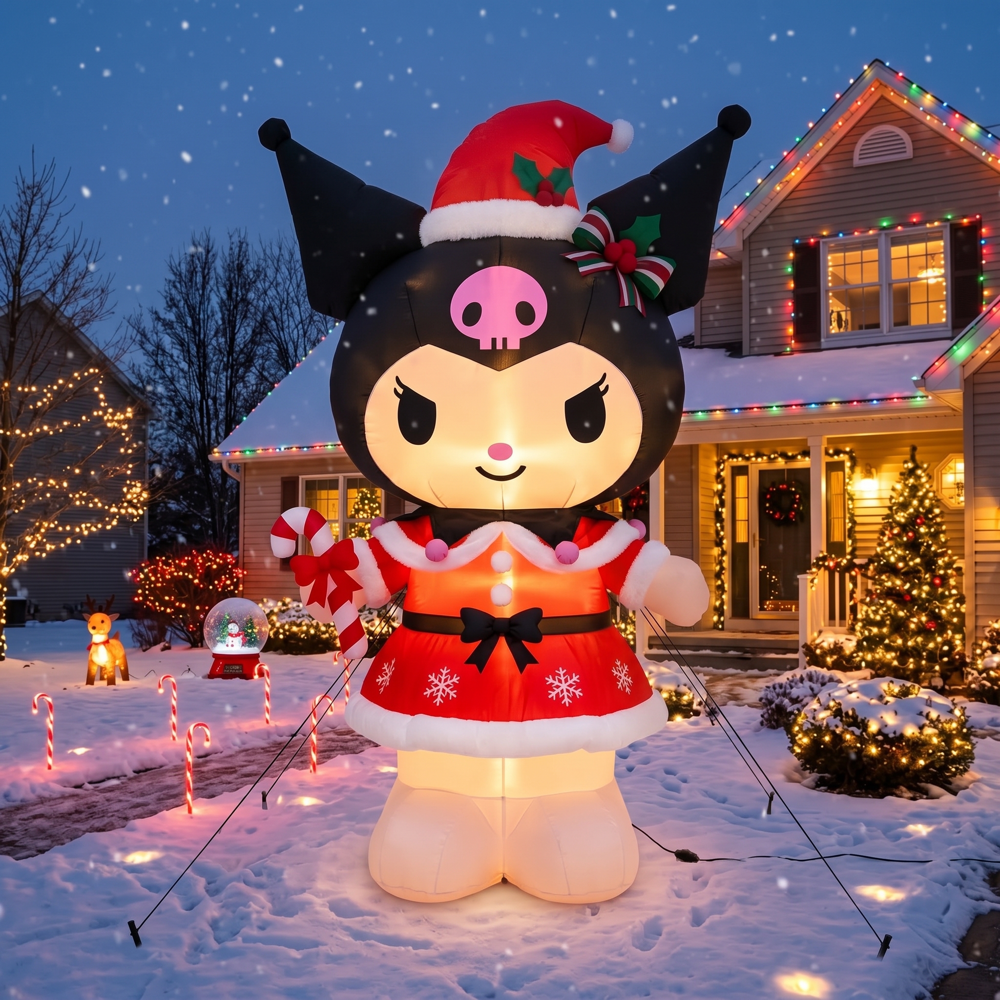 Hello Kitty Kuromi 10' Foot Tall Massive Caracter Inflatable LED Blow Up Decoration Party Prop Christmas
