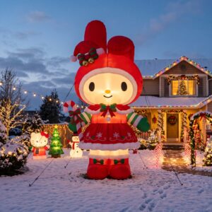 Hello Kitty My Melody 10' Foot Tall Massive Caracter Inflatable LED Blow Up Decoration Party Prop Christmas